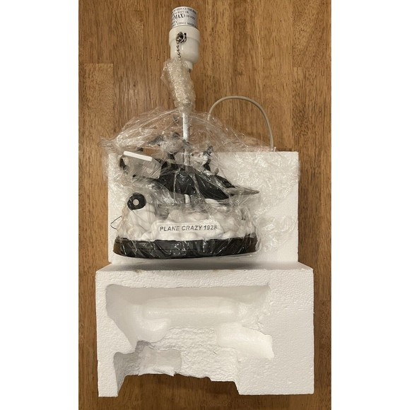 NEW!! Extremely Rare! Walt Disney Mickey Mouse Plane Crazy 1928 Table Lamp 15.5” - Picture 4 of 6